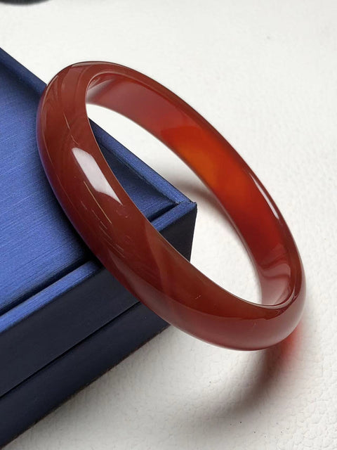 Gelang Ruyi batu akik merah, kualitas giok halus tidak ada yang lain; pola alami dinamis alami &nbsp; Ukuran sekitar: 60.5-11.8-6.5mm 🎁 harga khusus sangat murah Diharapkan pola alami acak Termasuk pajak pengiriman Oh!