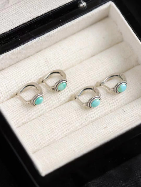 Anting-anting pirus alami 925 bertatahkan perak Kerajinan kuno retro yang sangat indah Jumlah kecil Sudah termasuk pajak pengiriman.