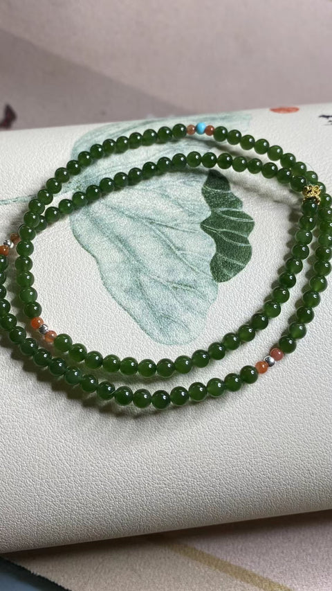 Gelang Jasper Alami yang Cocok dengan Aksesori Halus Gelang Kalung Kalung Tujuan Ganda & nbsp; Ukuran 4mm Termasuk Pajak Pengiriman & nbsp;...
