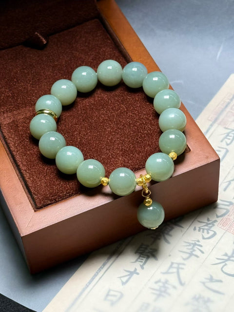 Gelang Giok Hetian, 💫Ukuran per butir sekitar 12mm. Gratis ongkos kirim dan pajak.