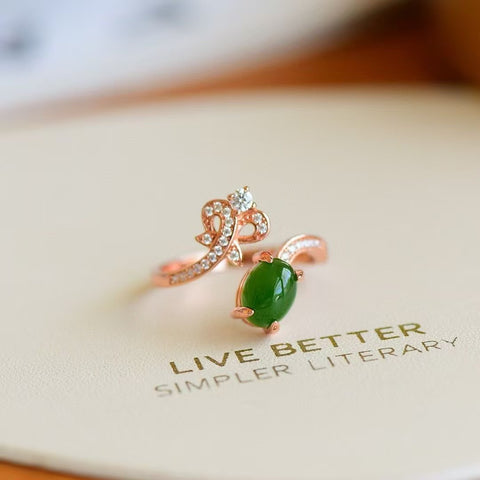 11154-1 Cincin Jasper Alami; Ukuran 6 * 8mm yang terbuat dari batu giok perak 925 yang bersih, halus, dan hangat Sudah termasuk pajak pengiriman.