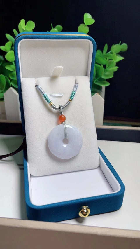 Harga Kesejahteraan Jadeite Alami a-barang Liontin Perdamaian Ungu Gioknya bersih, halus dan hangat Ukuran 3.0 Gayanya sederhana dan murah hati Termasuk ongkos kirim dan pajak