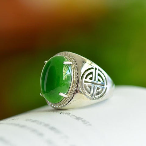 11224A Set Cincin Jasper Alami dari Perak 925 Ukuran 13 * 18mm Giok baik-baik saja dan hangat Termasuk ongkos kirim dan pajak.