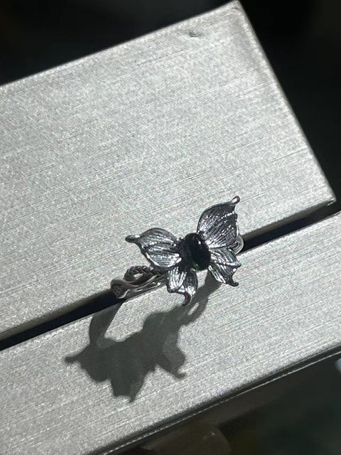 Cincin Hijau Giok Cui Alami 925 perak, giok yang bersih dan halus, ukuran 3,5 * 5mm, gaya yang indah, sudah termasuk ongkos kirim dan pajak.
