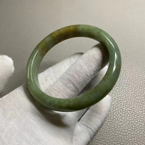 Gelang Gelang Batu Giok Cui Bunga Giok Gelang Batu Giok Biru Ukuran 62-64mm Ukuran 63.2mm Lebar Sisi 12.3mm Batu giok terjadi secara alami Pola acak Termasuk Pajak Pengiriman