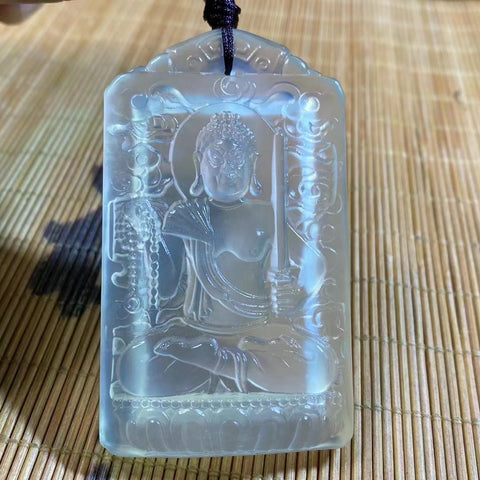 Kalung Giok Alam Fudo Bodhisattva 70*40mm Termasuk ongkos kirim dan pajak.