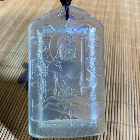 Kalung Giok Alam Fudo Bodhisattva 70*40mm Termasuk ongkos kirim dan pajak.