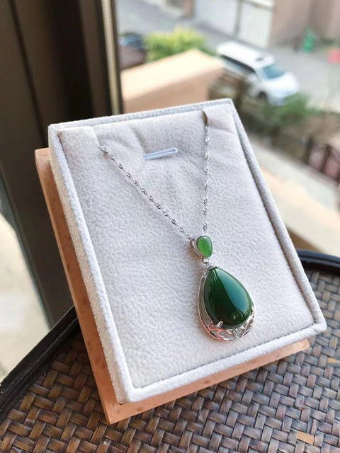 Liontin baru Jasper yang dipersonalisasi dengan gaya berbeda, keindahan berbeda, s925 perak bertatahkan jasper desain sederhana, batu telanjang, 12 * 16mm, sudah termasuk pajak pengiriman