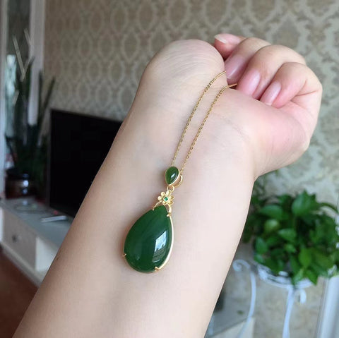 Jasper sangat bergaya untuk segala acara 925 perak bertatahkan emas untuk retensi warna yang tahan lama Ukuran 15 * 23mm Sudah termasuk pajak pengiriman.