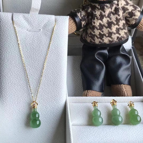 Liontin Keberuntungan Mata Kucing Jasper Pengaturan Emas 18k Es Bahan Lama Pendar Karakteristik Giok Indah Giok Halus Berarti Keberuntungan dan Keberuntungan Damai, Beruntung, Batu Mentah Kaya Ukuran 10 * 20mm Termasuk Pajak Pengiriman