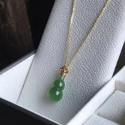 Liontin Keberuntungan Mata Kucing Jasper Pengaturan Emas 18k Es Bahan Lama Pendar Karakteristik Giok Indah Giok Halus Berarti Keberuntungan dan Keberuntungan Damai, Beruntung, Batu Mentah Kaya Ukuran 10 * 20mm Termasuk Pajak Pengiriman