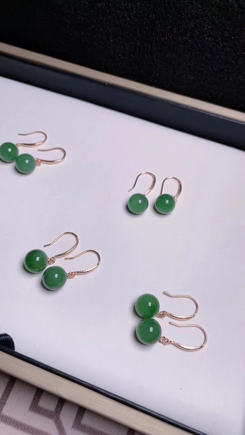 Anting-anting Jasper 925 perak bertatahkan perak dengan ukuran klasik dan serbaguna 0,8 Kenakan dengan indah Sudah termasuk ongkos kirim dan pajak