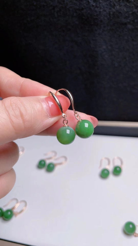 Anting-anting Jasper 925 perak bertatahkan perak dengan ukuran klasik dan serbaguna 0,8 Kenakan dengan indah Sudah termasuk ongkos kirim dan pajak