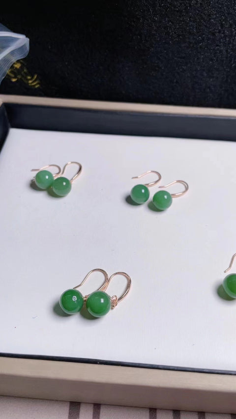 Anting-anting Jasper 925 perak bertatahkan perak dengan ukuran klasik dan serbaguna 0,8 Kenakan dengan indah Sudah termasuk ongkos kirim dan pajak