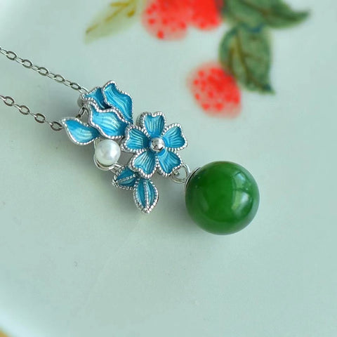 Set Bunga Abadi Hotan Jasper Ukuran 10 * 10mm 925 Perak Bertatahkan Enamel Berwarna-warni Termasuk Pajak Pengiriman