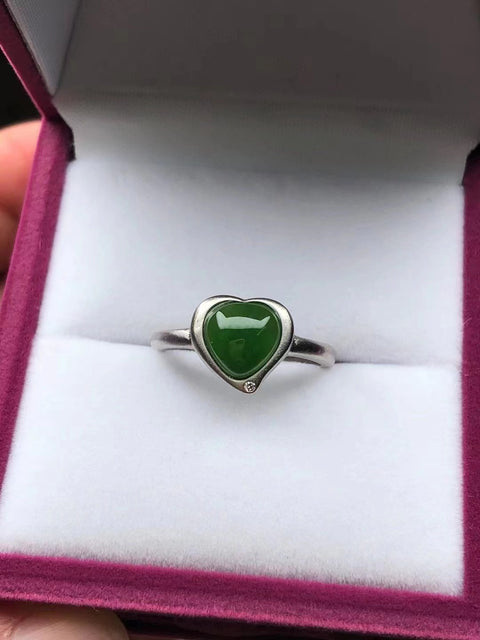 Cincin Hotan Jasper 925 Pengaturan Perak Desain Baru Desain Baru Giok Giok Unik Putih Modis dan Hangat Termasuk Pajak Pengiriman