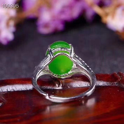 Cincin Jasper dari perak 925, ukuran 6 * 8mm, gaya elegan, kualitas giok terbaik, sudah termasuk pajak pengiriman.