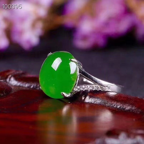 Cincin Jasper dari perak 925, ukuran 6 * 8mm, gaya elegan, kualitas giok terbaik, sudah termasuk pajak pengiriman.