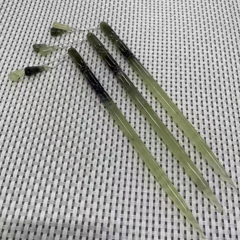 Jepit Rambut Giok Halus Ukuran Sederhana 180 * 9.5mm Sudah termasuk pajak pengiriman.