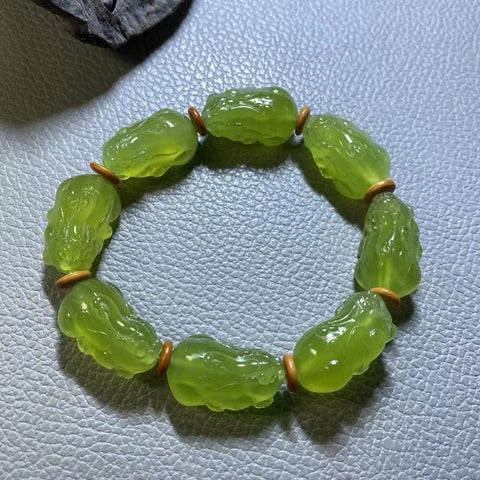 Pixi Nacai: gelang giok alami, menarik kekayaan dan keberuntungan, ukuran, 15.5✖️26mm Sudah termasuk pajak pengiriman