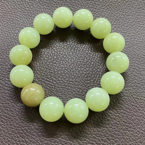 Gelang giok tua kuning dan putih, giok halus, terasa nyaman, struktur mikro, kepadatan di atas cahaya, hemat biaya, spesifikasi: 16mm Termasuk pajak pengiriman