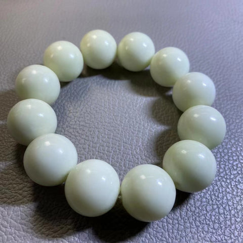 Gelang Putih Tulang Giok Cui Giok Alami, ukuran: 20mm, putih, halus, lembab, sudah termasuk pajak pengiriman.