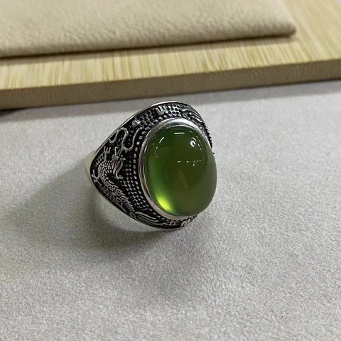 Cincin pria dengan ukuran bezel yang dapat disesuaikan 13 * 19mm Pengiriman dan pajak sudah termasuk.