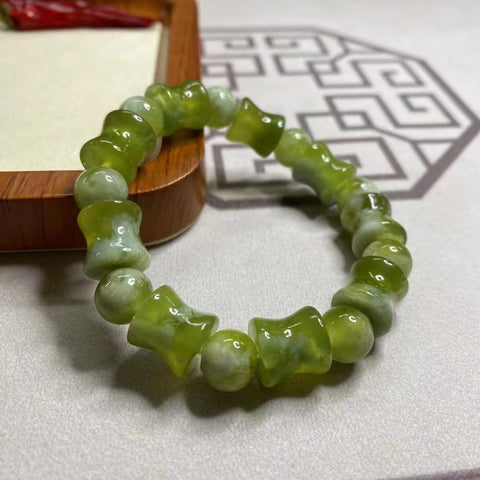 Gelang Bambu Giok Halus Ukuran 11.8 * 11.8mm Sudah termasuk pajak pengiriman.