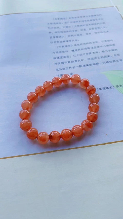 Gelang Nan Hong alami dengan kepala penuh air, ukuran merah kesemek yang indah 0.9mm sudah termasuk pajak pengiriman.