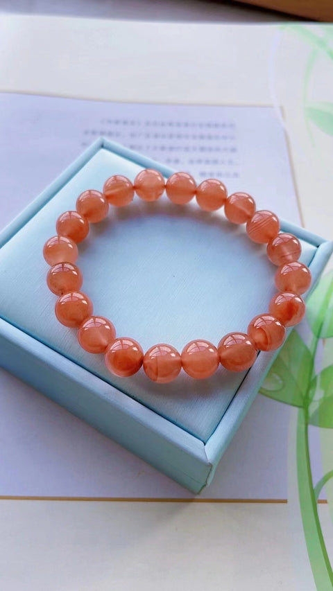 Gelang Nan Hong alami dengan kepala penuh air, ukuran merah kesemek yang indah 0.9mm sudah termasuk pajak pengiriman.
