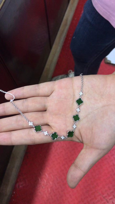 Gelang Jasper Halus dengan Pengaturan Perak 925 Termasuk pajak pengiriman.