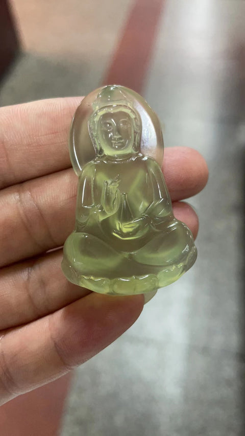 Liontin Giok Guanyin Halus Ukuran 47,5-30-7mm Giok bersih, halus dan hangat Termasuk ongkos kirim dan pajak.