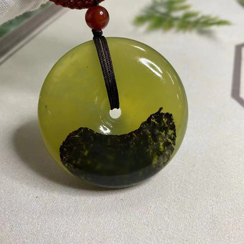 Gesper Perdamaian Tinta Giok Halus Ukuran 50 * 14mm Termasuk pajak pengiriman.