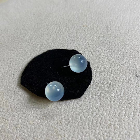 Anting-anting Giok Giok Cui Alami Ukuran 8.3mm Pengiriman & Pajak Sudah Termasuk