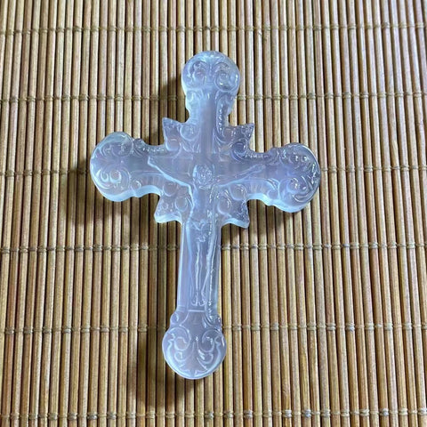 Liontin Es Giok Cui Giok Alami Ukuran Transparan 62 * 43mm Sudah termasuk pajak pengiriman.