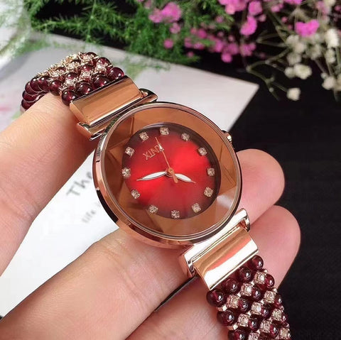 Gelang jam tangan turmalin Gelang terbuat dari batu turmalin alami berkualitas tinggi Mesin penggerak impor Pelapisan vakum Anti-alergi, tidak beracun, retensi warna yang tinggi Jangan ragu untuk memakainya Termasuk ongkos kirim dan pajak