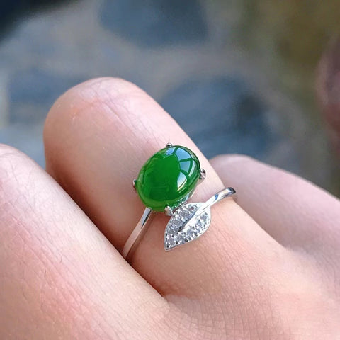 Set Cincin Jasper Halus dari Perak 925 Ukuran 8 * 10mm Sudah termasuk pajak pengiriman