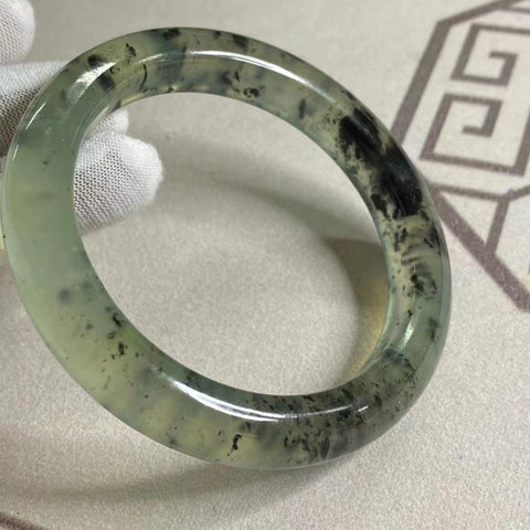 Gelang Tinta Emas Es Halus Ukuran 61-63mm Lebar Sisi 12.4mm Pola terjadi secara alami Pola acak Termasuk Pajak Pengiriman