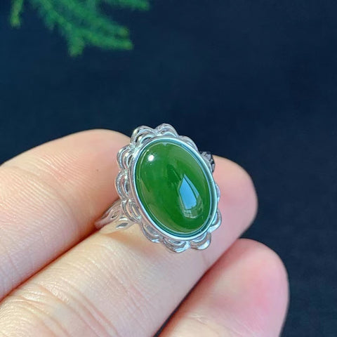 Cincin Antik Jasper Batu Giok Jasper Alami Ukuran 10 * 14mm Sudah Termasuk Pajak Pengiriman