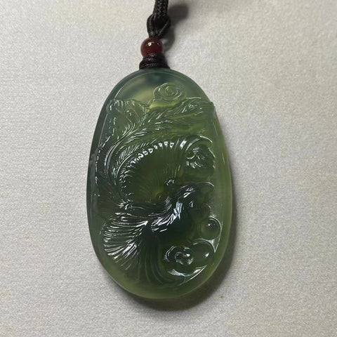 Kalung Sweater Giok Alami Ukuran 58 * 36mm Sudah termasuk ongkos kirim dan pajak.