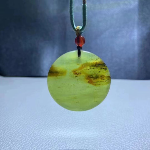 Liontin Bunga Giok Cui Halus Ukuran 8 * 40mm Sudah termasuk pajak pengiriman.