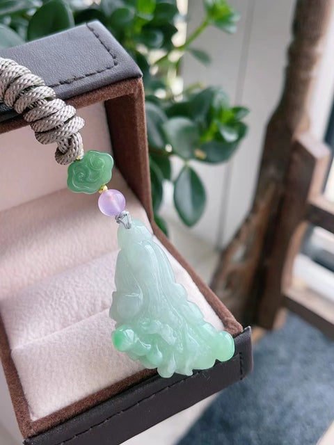 Liontin Kubis Barang Jadeite Alami Baju Lai Cai Ukuran 41.8 * 29 Tebal 12.5mm Termasuk Pajak Pengiriman