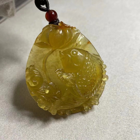 Liontin Giok Bunga Giok Cui Giok Alami Ukuran 48 * 43mm Sudah termasuk ongkos kirim dan pajak.