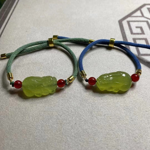 Gelang Berani Giok Alami untuk Pria dan Wanita Ukuran Dapat Disesuaikan 27 * 15mm Termasuk pajak pengiriman.