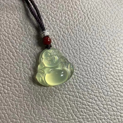 Cui Giok Es Maitreya Buddha Liontin Kepala Air Berpendar Alami Ukuran 22.7 * 22.5mm Sudah termasuk ongkos kirim dan pajak.