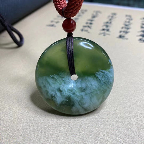 Gesper Perdamaian Giok Alami Ukuran 49 * 12mm Giok bersih, halus dan hangat Termasuk pajak pengiriman.