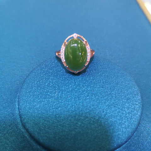 Cincin Hotan Jasper Alami Ukuran 10 * 14mm Batu gioknya bersih, halus dan hangat, warnanya indah, dan terlihat bagus untuk Anda. sudah termasuk ongkos kirim dan pajak.