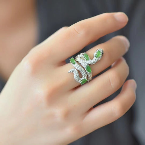 Cincin Giok Giok Hetian Alami 925 pengaturan perak Giok baru dan hangat Gaya baru dan apik Ukuran 3 * 6mm Termasuk ongkos kirim dan pajak