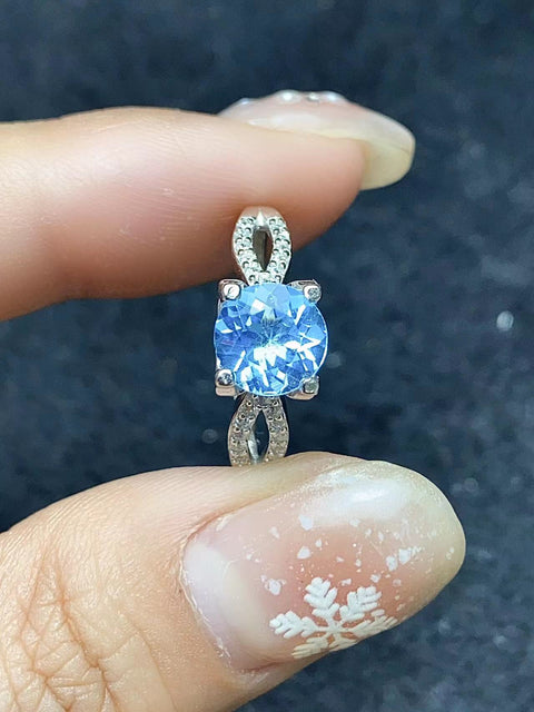 Set Cincin Topaz dalam Gaya Perak S925 Sederhana Termasuk ongkos kirim dan pajak.