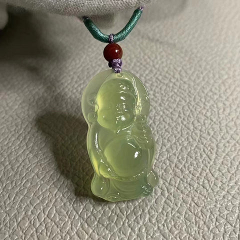 Liontin Dewa Kekayaan Giok Alami Ukuran 36 * 19mm Giok bersih, halus dan hangat Sudah termasuk pajak pengiriman.